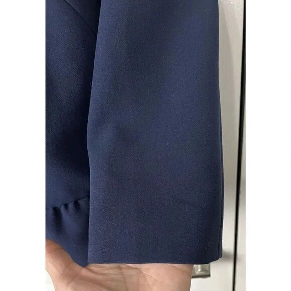 Banana Republic Peplum Ruffle Navy Jacket Women’s Size 6 - Picture 5 of 9